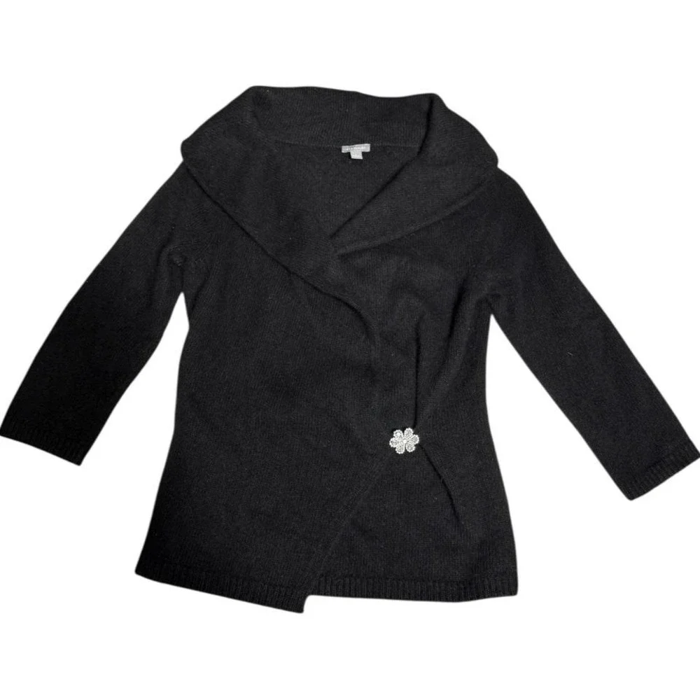 angora wool wrap sweater cardigan - Picture 2 of 8